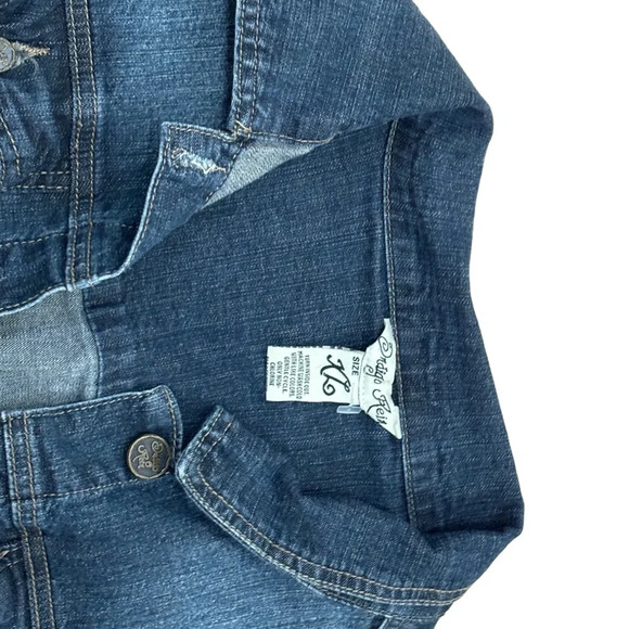 Vintage 2000s Y2K Indigo Rein Blue Long-Line Denim Jacket size XL - Picture 4 of 16